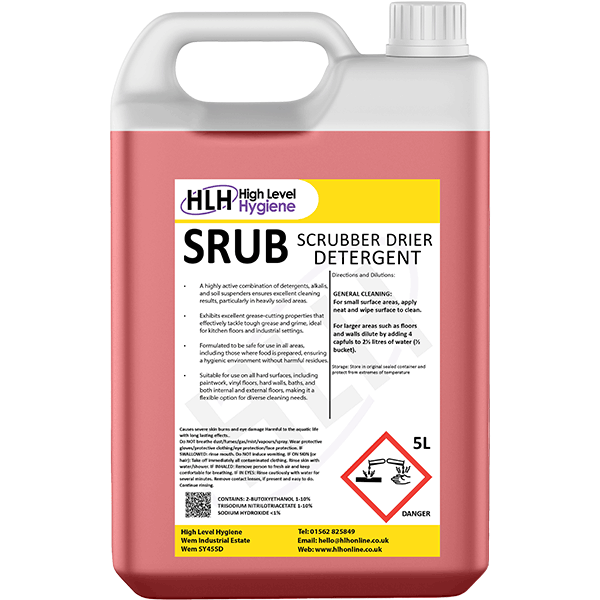Scrubber Drier Detergent, HLH Brand 5L - 9SCRUB15